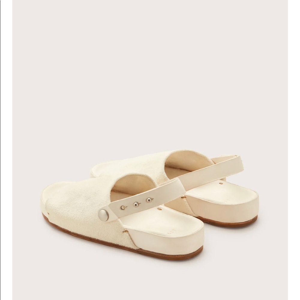FEIT white one strap sandal